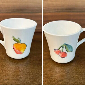 Vintage CorningWare Corelle Fruit Basket Cherry Apple Coffee Cup Replacement